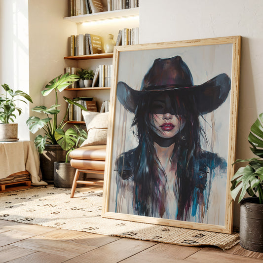 Gallery image 7 for Mystic Cowgirl Canvas – Moody Western Woman Wall Art