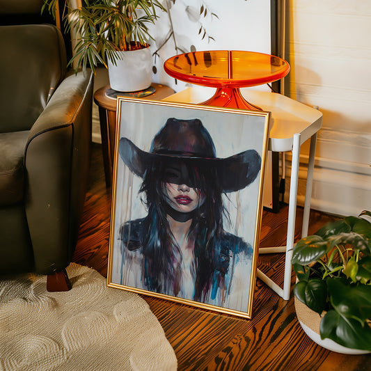 Gallery image 10 for Mystic Cowgirl Canvas – Moody Western Woman Wall Art