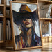 Gallery image 1 for Shadowed Cowgirl Canvas – Western Femme Fatale Wall Art