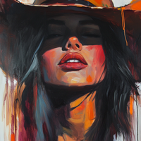 Gallery image 7 for Desert Flame Cowgirl Canvas – Bold Western Woman Wall Art