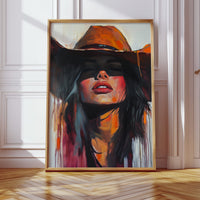 Gallery image 9 for Desert Flame Cowgirl Canvas – Bold Western Woman Wall Art