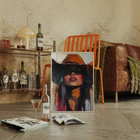 Gallery image 13 for Desert Flame Cowgirl Canvas – Bold Western Woman Wall Art