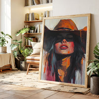 Gallery image 15 for Desert Flame Cowgirl Canvas – Bold Western Woman Wall Art