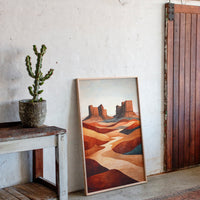 Gallery image 3 for Abstract Desert Butte Canvas – Modern Southwest Wall Art