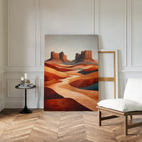 Gallery image 6 for Abstract Desert Butte Canvas – Modern Southwest Wall Art