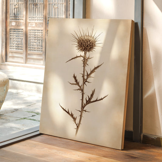 Gallery image 1 for Vintage Thistle Botanical Print – Rustic Western Floral Wall Art