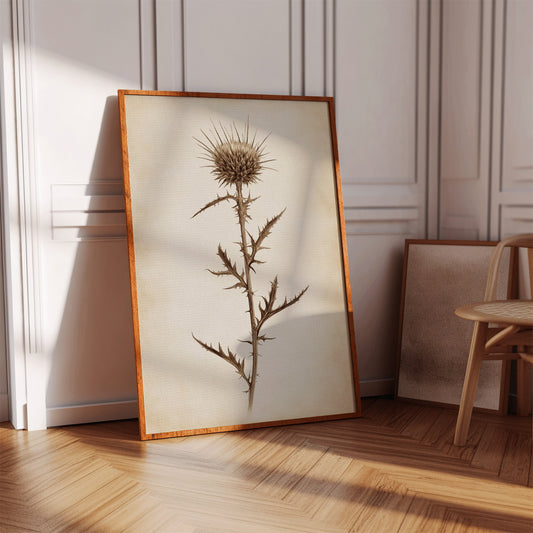 Gallery image 4 for Vintage Thistle Botanical Print – Rustic Western Floral Wall Art