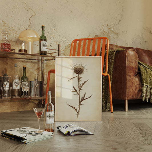 Gallery image 6 for Vintage Thistle Botanical Print – Rustic Western Floral Wall Art