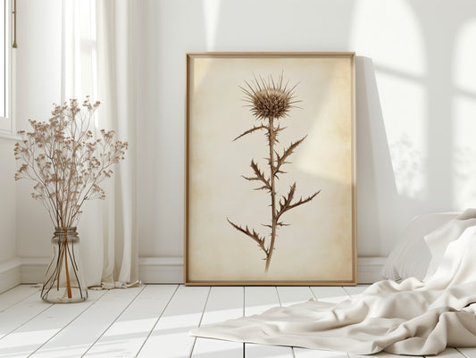 Gallery image 13 for Vintage Thistle Botanical Print – Rustic Western Floral Wall Art