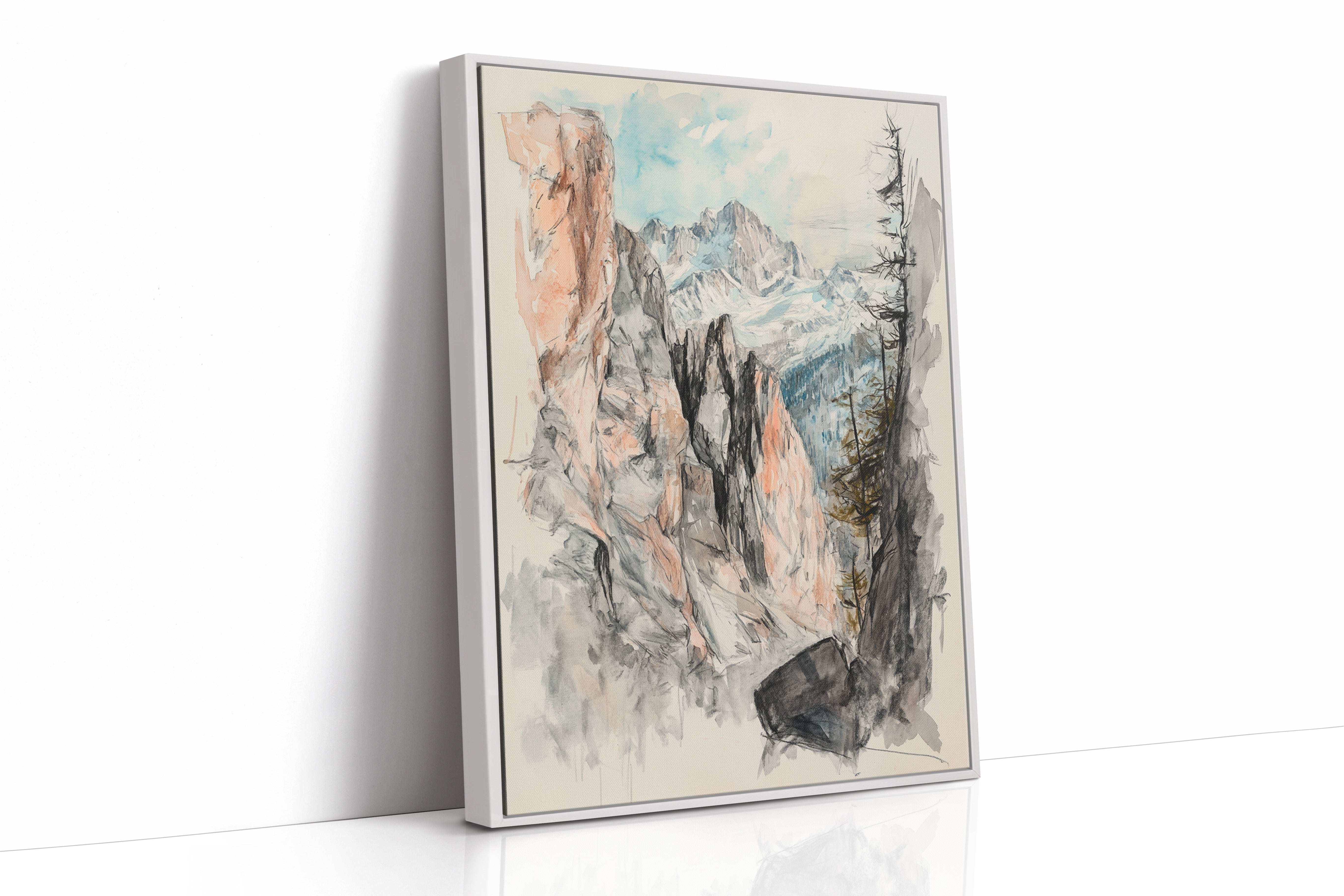 White Framed Canvas image 1