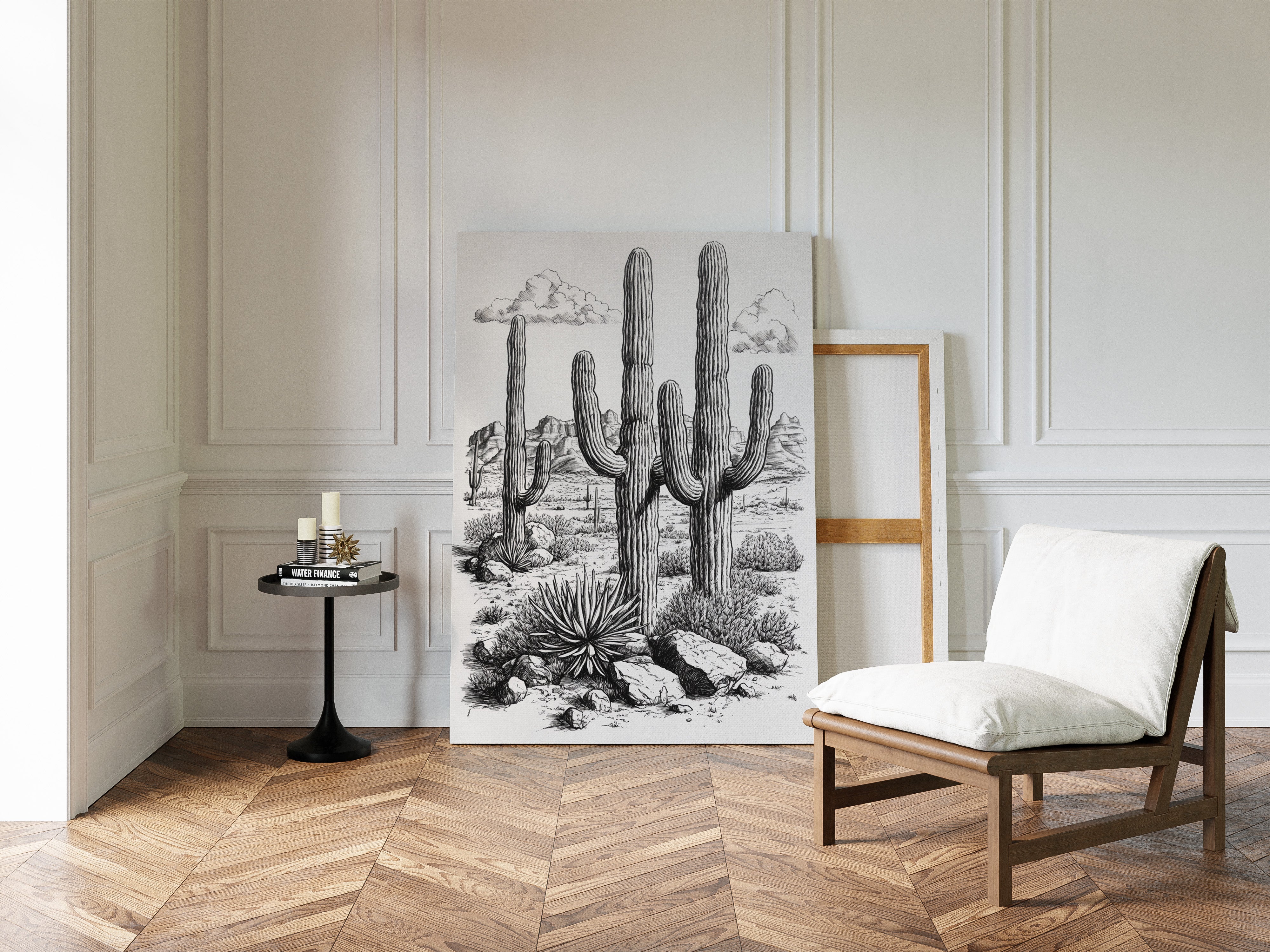 Gallery image 15 for Desert Cactus Line Drawing – Southwestern Saguaro Wall Art