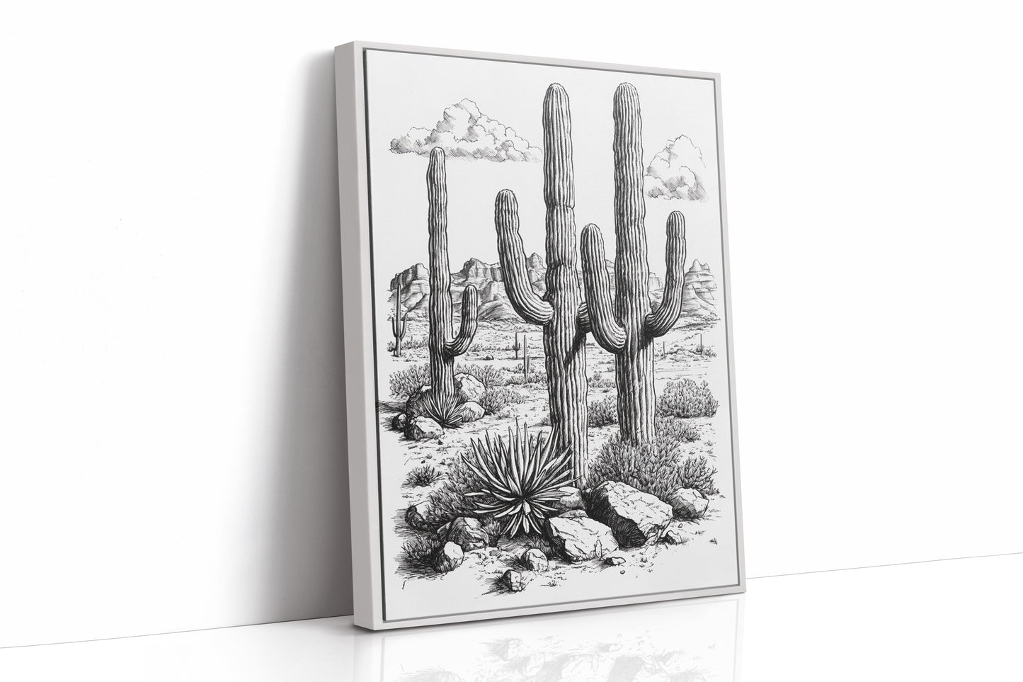 White Framed Canvas image 1