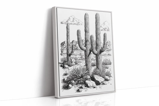 White Framed Canvas image 1