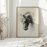 Gallery image 5 for Horse Pencil Drawing – Western Equine Wall Art