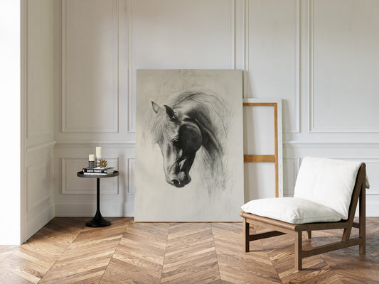 Gallery image 7 for Horse Pencil Drawing – Western Equine Wall Art