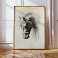 Gallery image 10 for Horse Pencil Drawing – Western Equine Wall Art