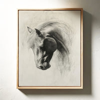 Gallery image 11 for Horse Pencil Drawing – Western Equine Wall Art