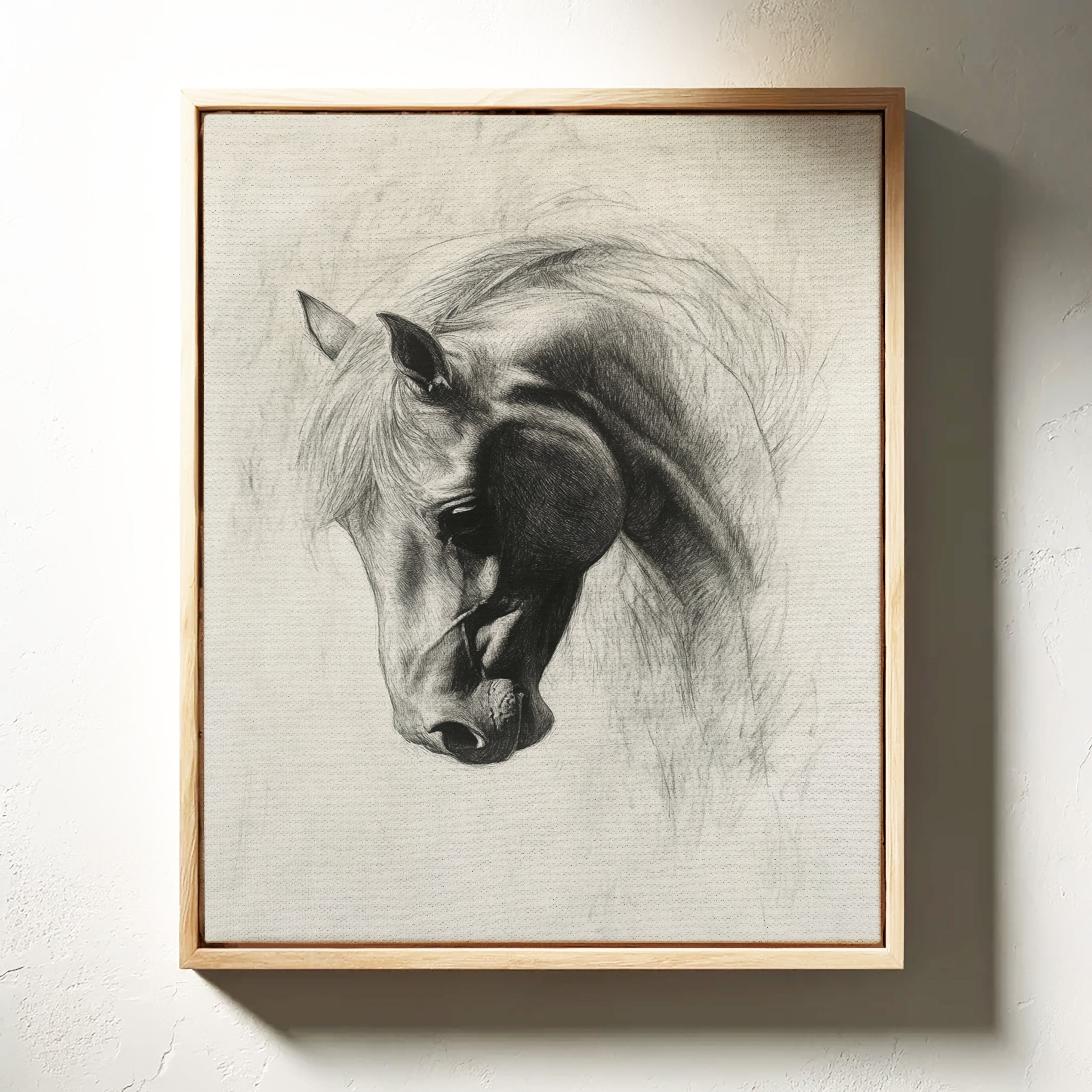 Gallery image 11 for Horse Pencil Drawing – Western Equine Wall Art