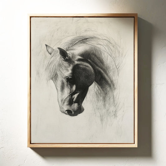 Gallery image 11 for Horse Pencil Drawing – Western Equine Wall Art