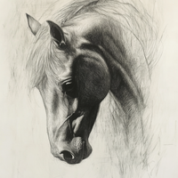 Gallery image 14 for Horse Pencil Drawing – Western Equine Wall Art