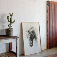 Gallery image 15 for Horse Pencil Drawing – Western Equine Wall Art