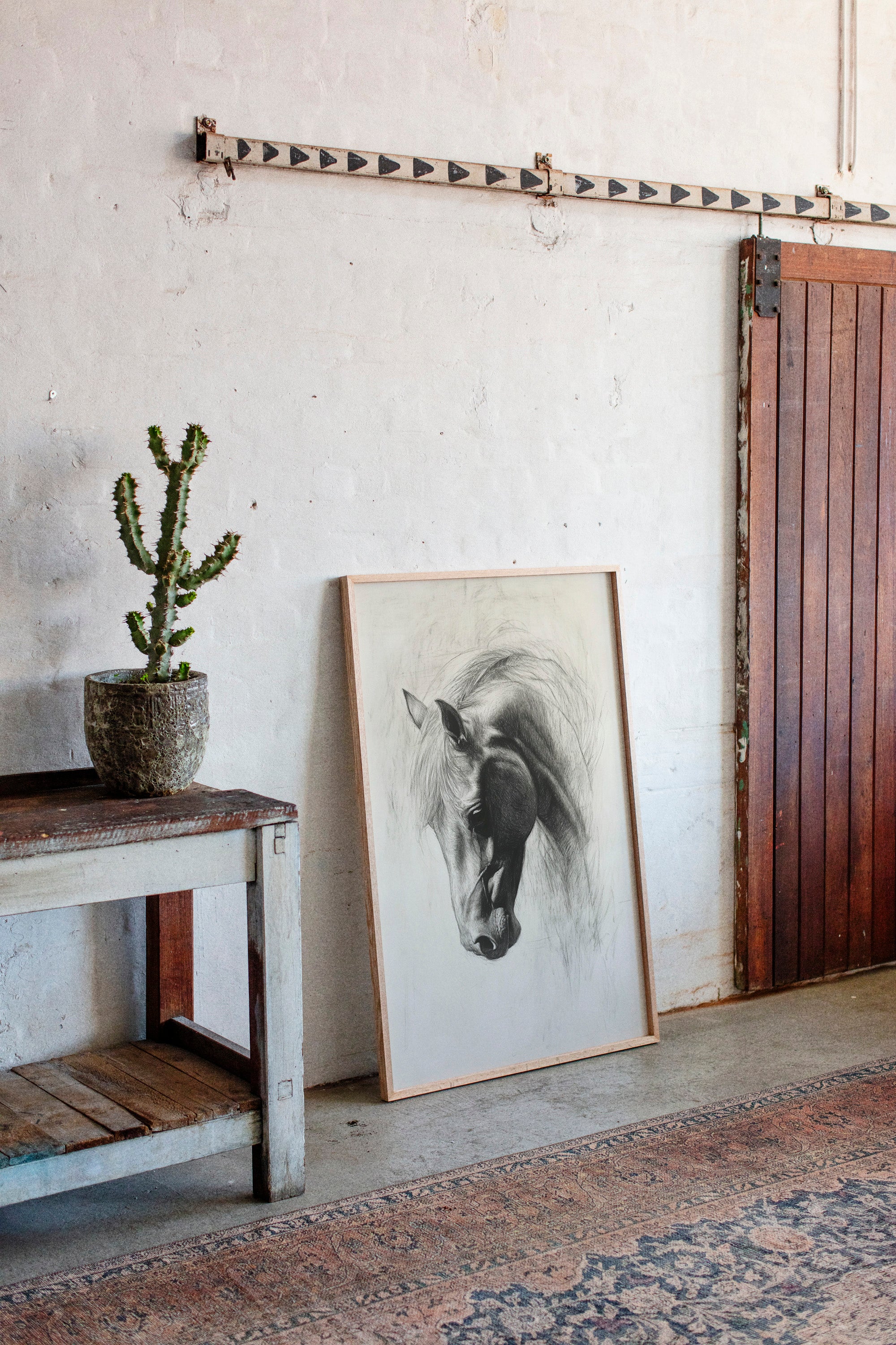 Gallery image 15 for Horse Pencil Drawing – Western Equine Wall Art
