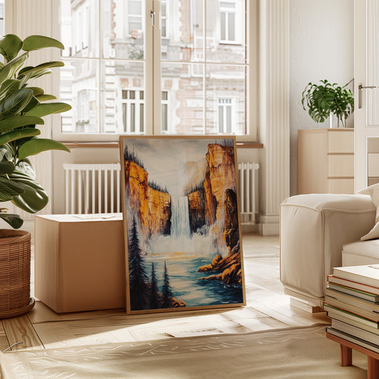 Gallery image 5 for Majestic Waterfall Canyon – Nature Landscape Wall Art