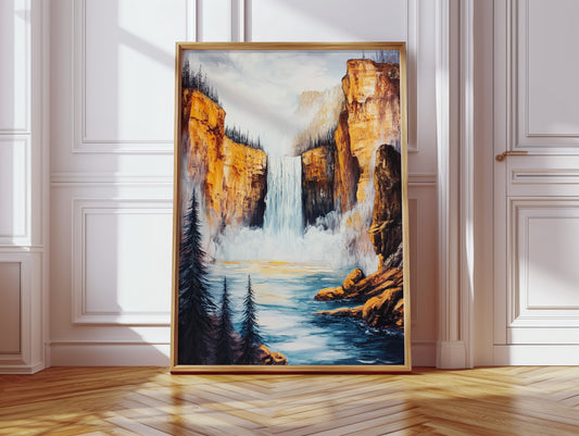 Gallery image 12 for Majestic Waterfall Canyon – Nature Landscape Wall Art