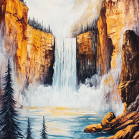 Gallery image 13 for Majestic Waterfall Canyon – Nature Landscape Wall Art