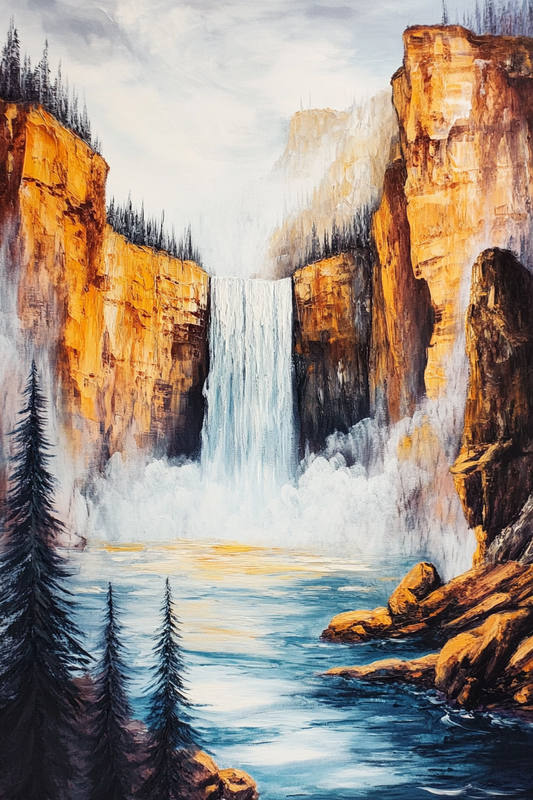 Gallery image 13 for Majestic Waterfall Canyon – Nature Landscape Wall Art