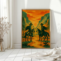Gallery image 5 for Skeleton Riders at Sundown – Surreal Western Desert Cowboy Art Print