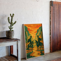 Gallery image 12 for Skeleton Riders at Sundown – Surreal Western Desert Cowboy Art Print