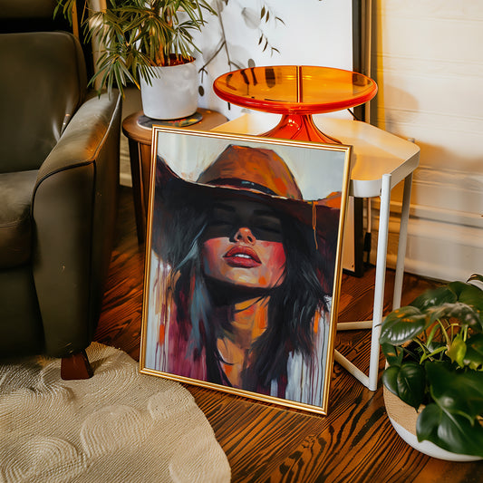 Gallery image 2 for Sunkissed Heat – Bold Cowgirl Portrait with Fiery Palette