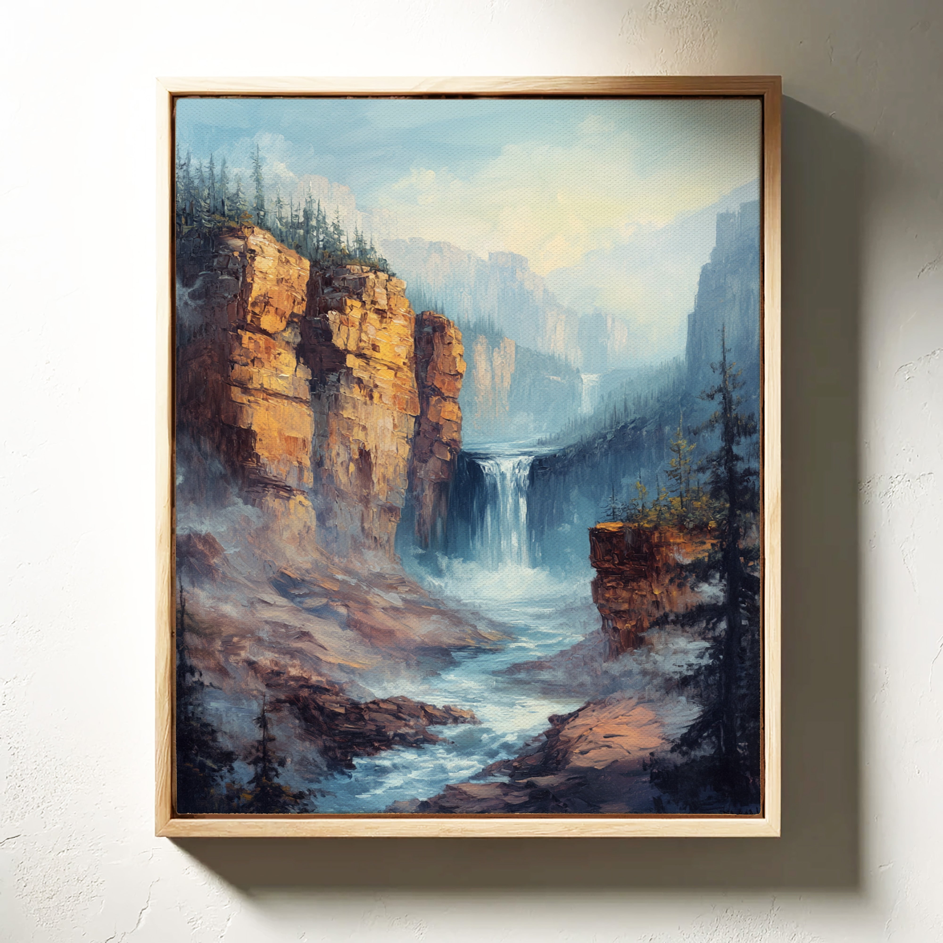 Gallery image 5 for Echo Falls – Misty Canyon Waterfall Landscape