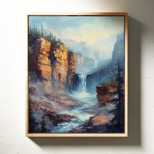 Gallery image 5 for Echo Falls – Misty Canyon Waterfall Landscape