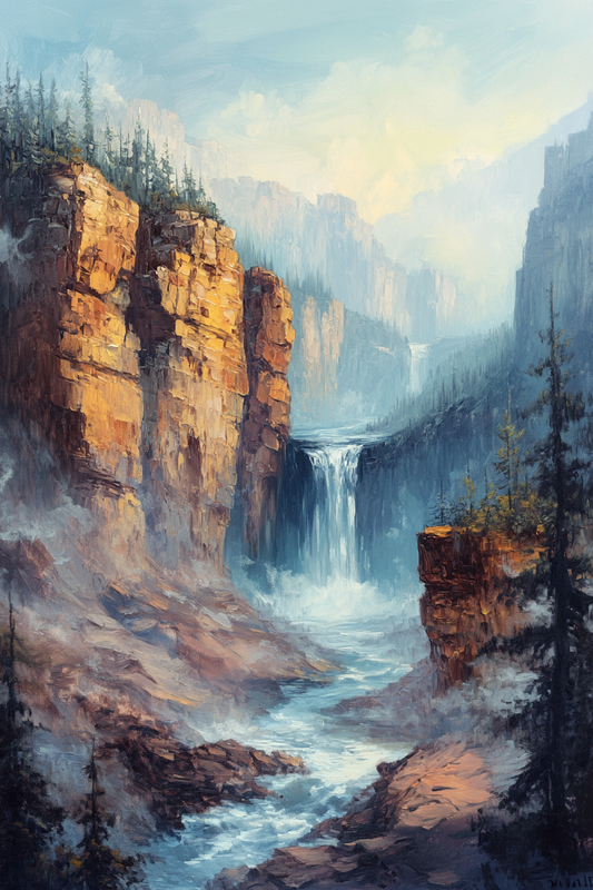 Gallery image 12 for Echo Falls – Misty Canyon Waterfall Landscape