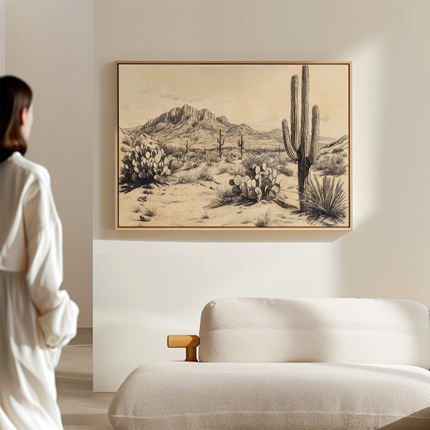 Gallery image 8 for Sonoran Stillness – Vintage Desert Landscape Illustration