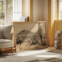 Gallery image 9 for Sonoran Stillness – Vintage Desert Landscape Illustration