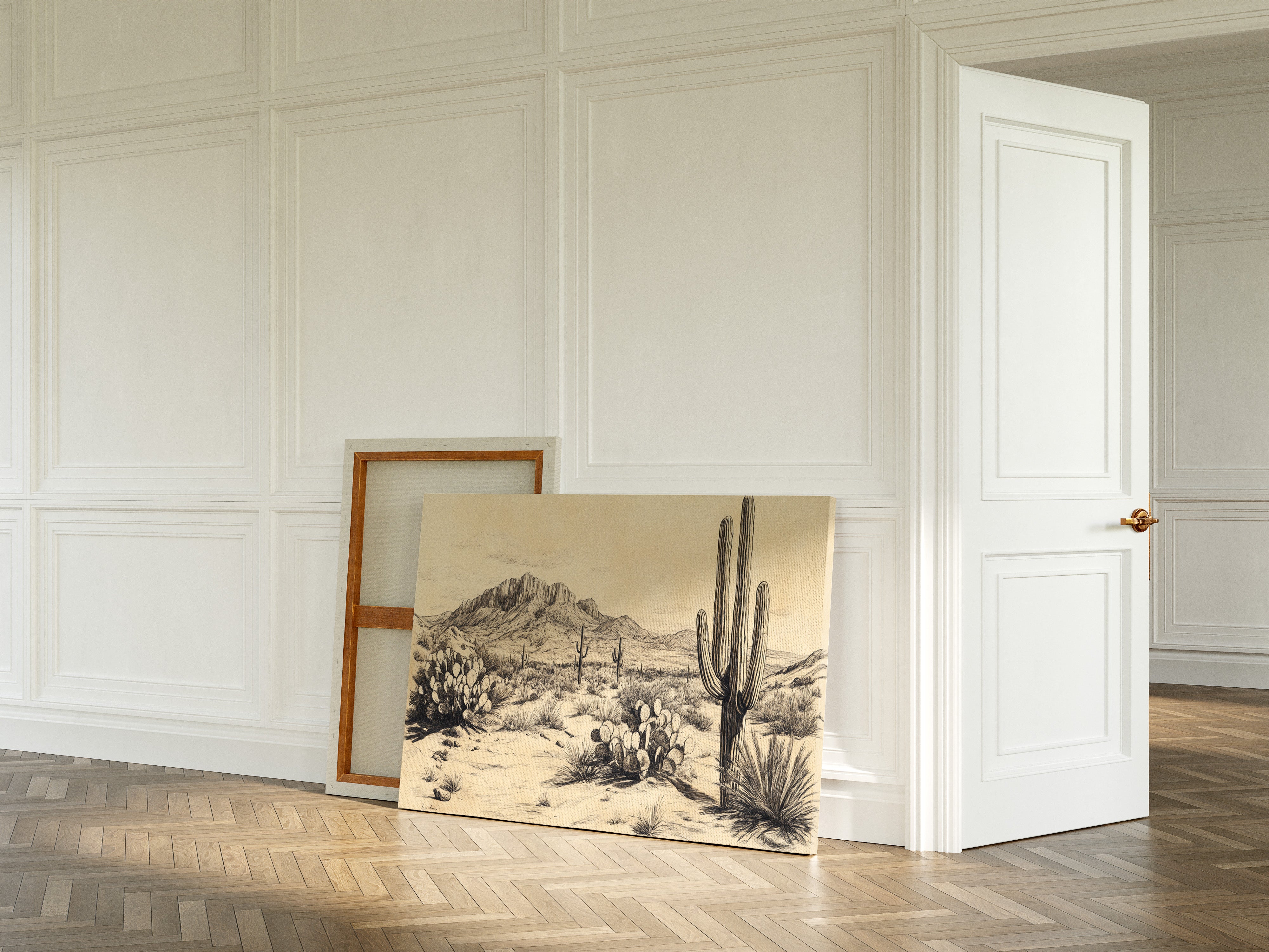 Gallery image 10 for Sonoran Stillness – Vintage Desert Landscape Illustration