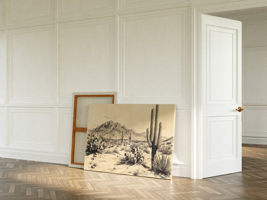 Gallery image 10 for Sonoran Stillness – Vintage Desert Landscape Illustration