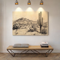 Gallery image 11 for Sonoran Stillness – Vintage Desert Landscape Illustration