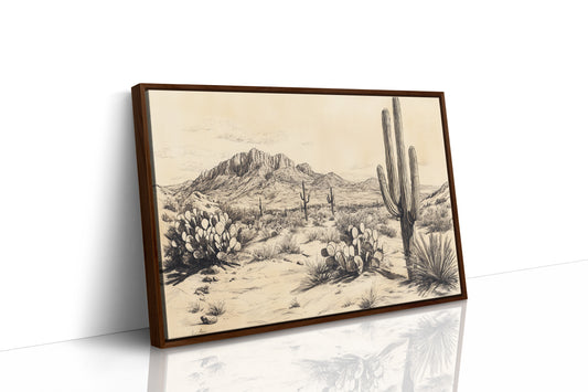 Brown Framed Canvas image 1