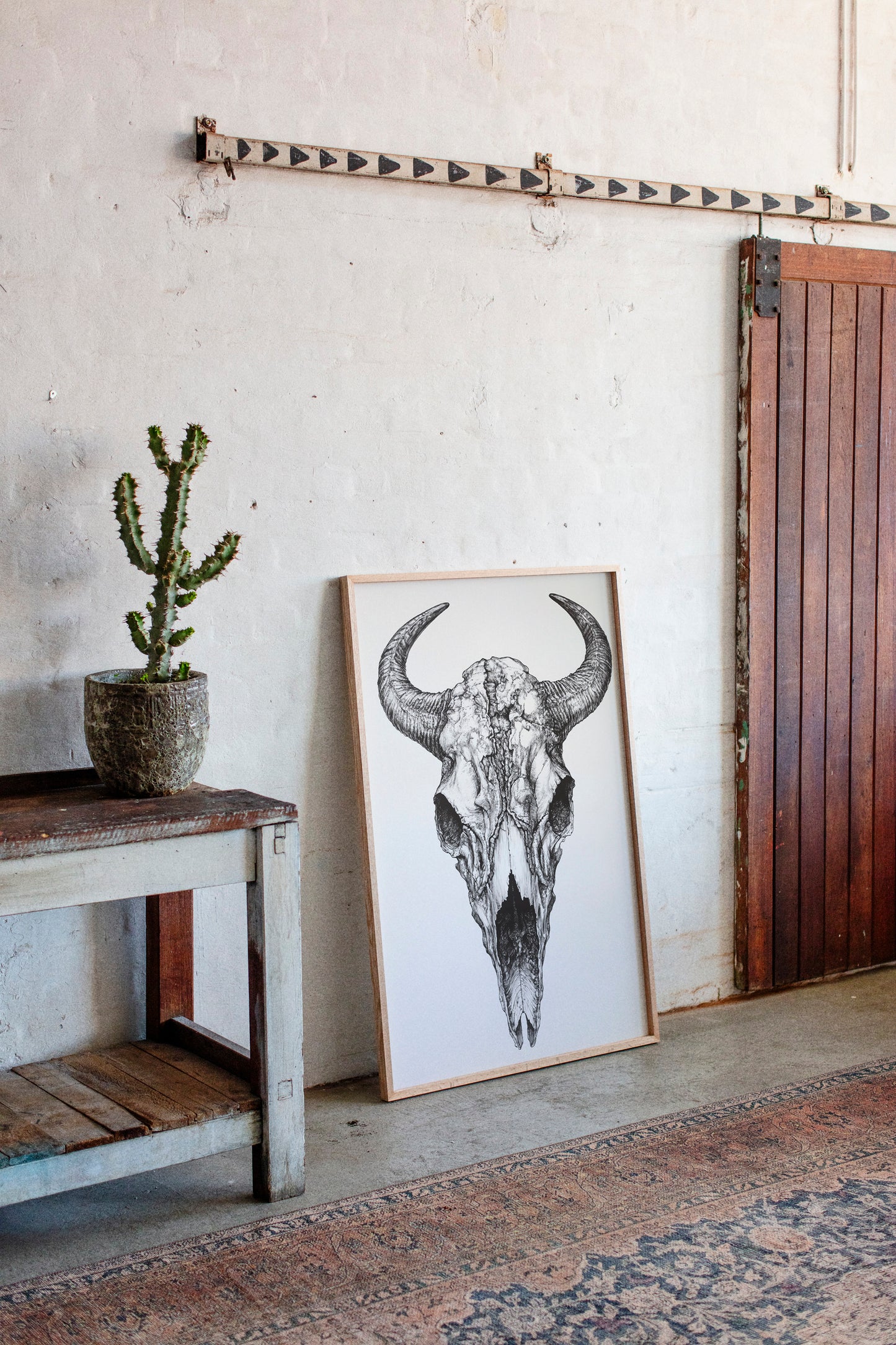 Gallery image 15 for Western Bison Skull – Black Ink Rustic Wall Art