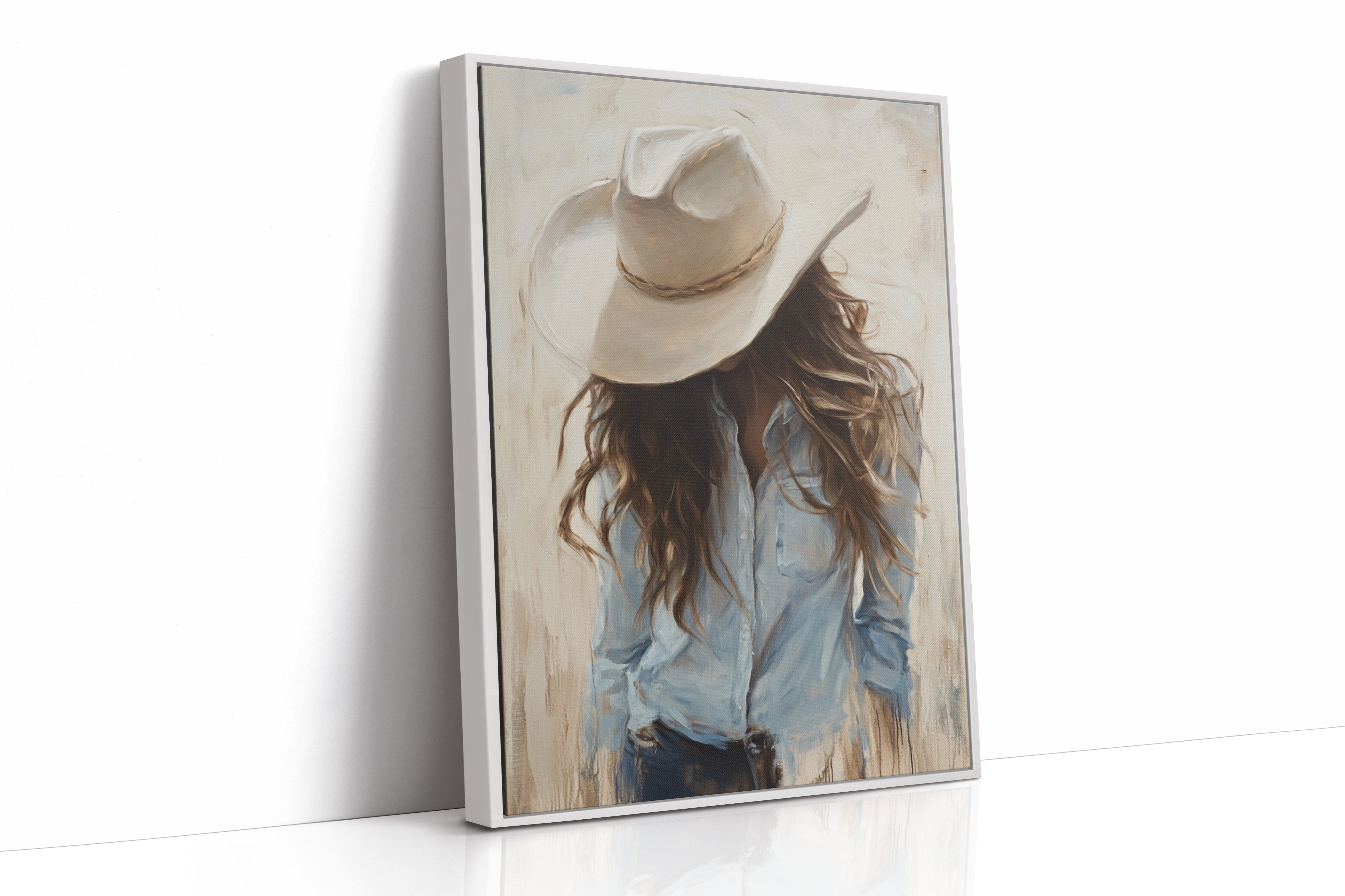 White Framed Canvas image 1