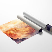 Gallery image 11 for Grand Solitude – Watercolor Canyon Sunset Landscape Print