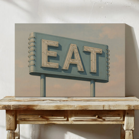 Gallery image 1 for Vintage Americana – “EAT” Roadside Diner Sign Wall Art