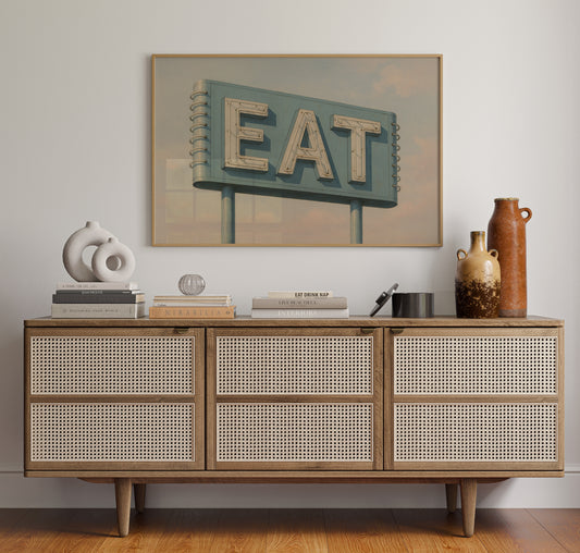 Gallery image 2 for Vintage Americana – “EAT” Roadside Diner Sign Wall Art
