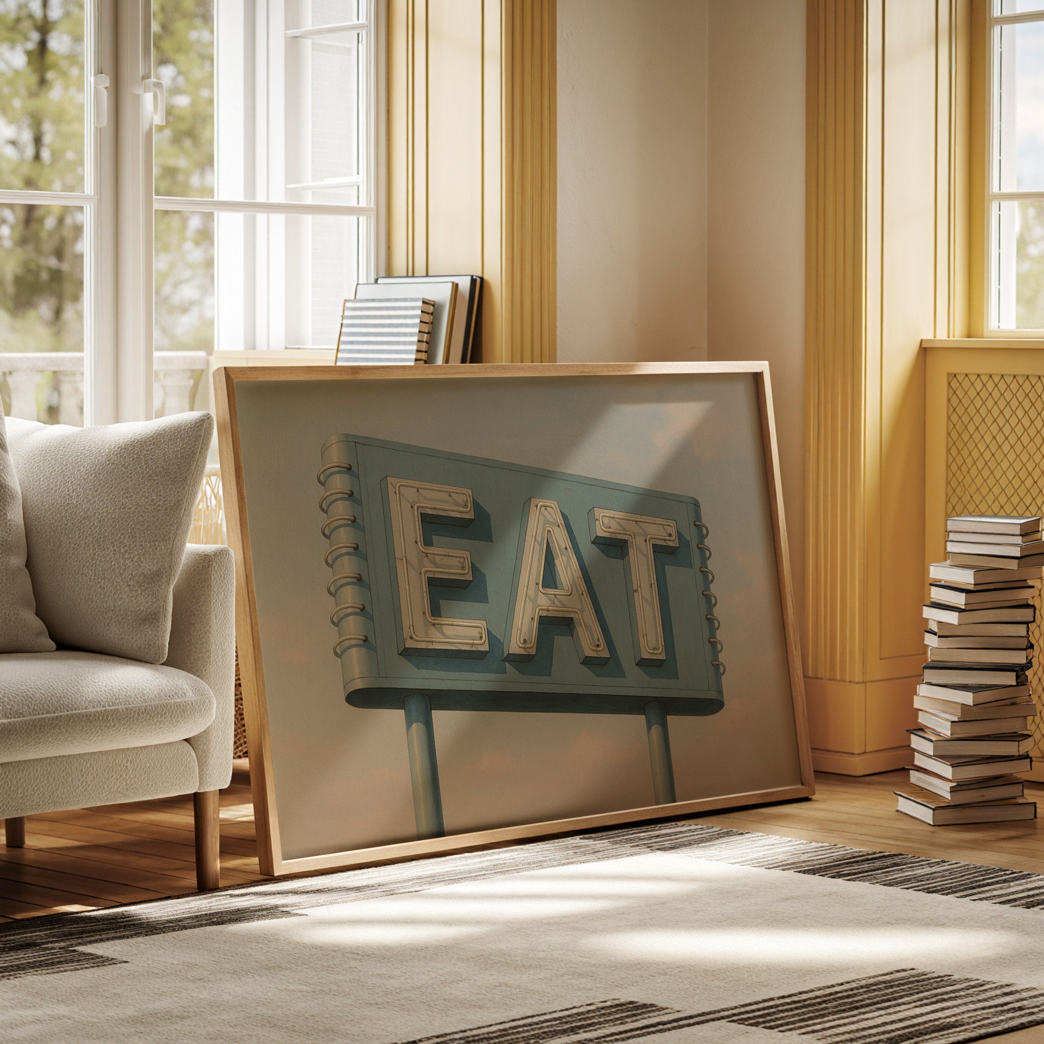 Gallery image 8 for Vintage Americana – “EAT” Roadside Diner Sign Wall Art
