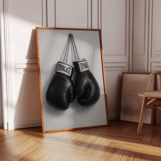 Gallery image 15 for Vintage Everlast Boxing Gloves – Black and White Sports Wall Art