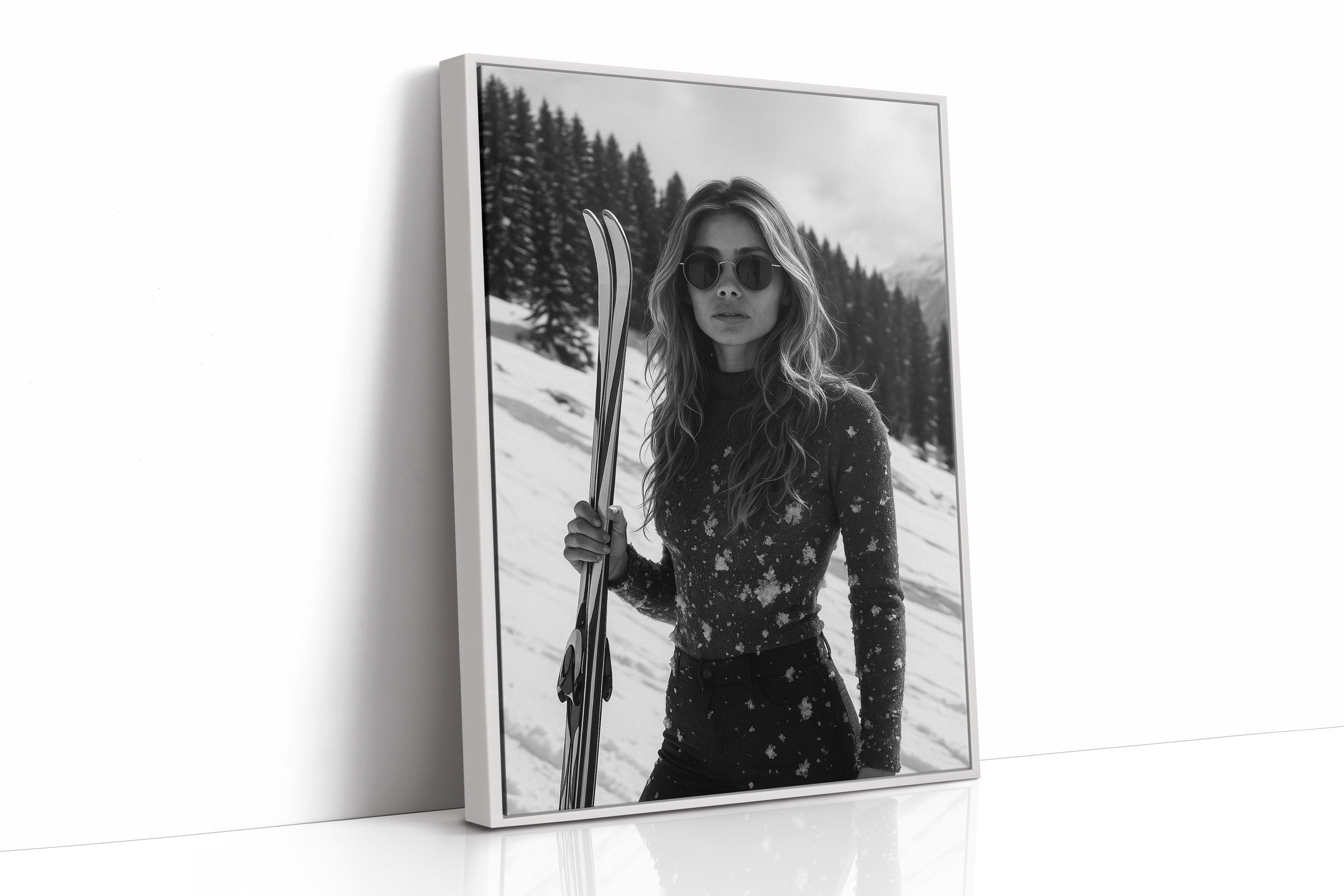 White Framed Canvas image 1